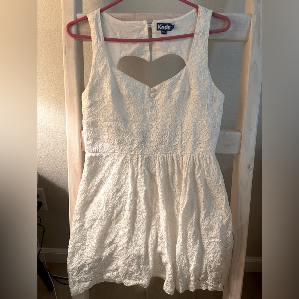 Small Keds Lace Heart cutout dress